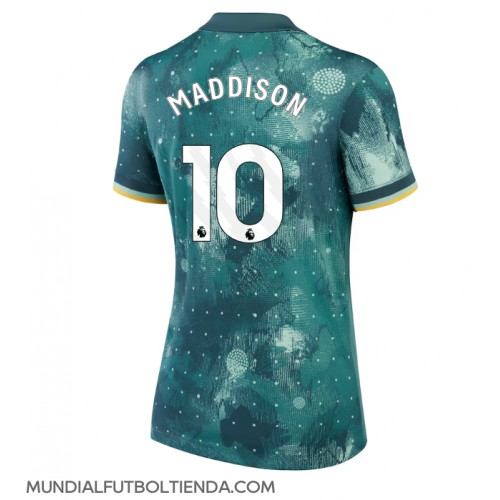 Camiseta Tottenham Hotspur James Maddison #10 Tercera Equipación Replica 2024-25 para mujer mangas cortas